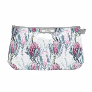Cosmetics Bag Small - Grey Protea