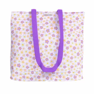Mini Tote Bag - Purple Daisy